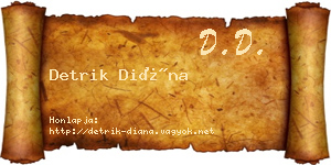 Detrik Diána névjegykártya